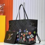 Louis Vuitton X Takashi Murakami Superflat Neverfull MM Black 31cm M13675 - Image 4
