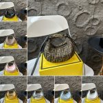 Fendi Fendigraphy Mini Leather Bag White 20Cm 8BS081A5DYF1HEL - Image 4