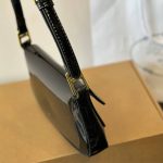 Prada Cleo Bag In Brushed Leather With Triangle Logo Black 24cm - Image 6