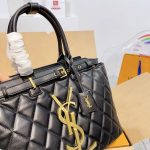 Saint Laurent Leather Leather Handbag Black 33Cm - Image 8