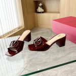 Valentino Vlogo Signature Slide Sandal Burgundy - Image 7