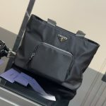 Prada Re Nylon Tote Bag Black 32cm 1bg354 Rv44 F0002 V B1m - Image 8