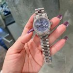 Rolex Datejust Diamond Bezel Oyster White Gold Purple 31mm - Image 4