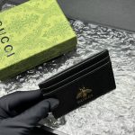 Gucci Animalier Leather Card Case Black 10cm 523685 Dj20t 1000 - Image 5