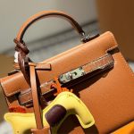 Hermès Mini Kelly Epsom Silver Buckle Brown 20Cm - Image 8