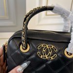 Chanel 25c Chain Handle Bowling Bag Black 18cm - Image 5