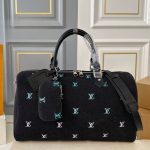 Louis Vuitton Keepall Bandoulière Black Denim 40cm - Image 3