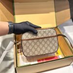 Gucci Horsebit 1955 Mini Shoulder Bag Beige And Ebony 18Cm ‎760196 92Tcg 8563 - Image 7