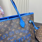 Louis Vuitton Neverfull MM Bag Ikat Flower Monogram Granblue Blue 33cm M40938 - Image 7