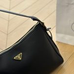 Prada Aimée Large Leather Shoulder Bag Black 39Cm 1Bc228 2Cys F0002 V Lvm - Image 6