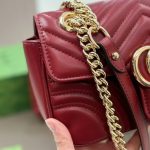 Gucci Gg Marmont Mini Shoulder Bag Rosso Ancora 16cm 443497 Aadpj 6207 - Image 4