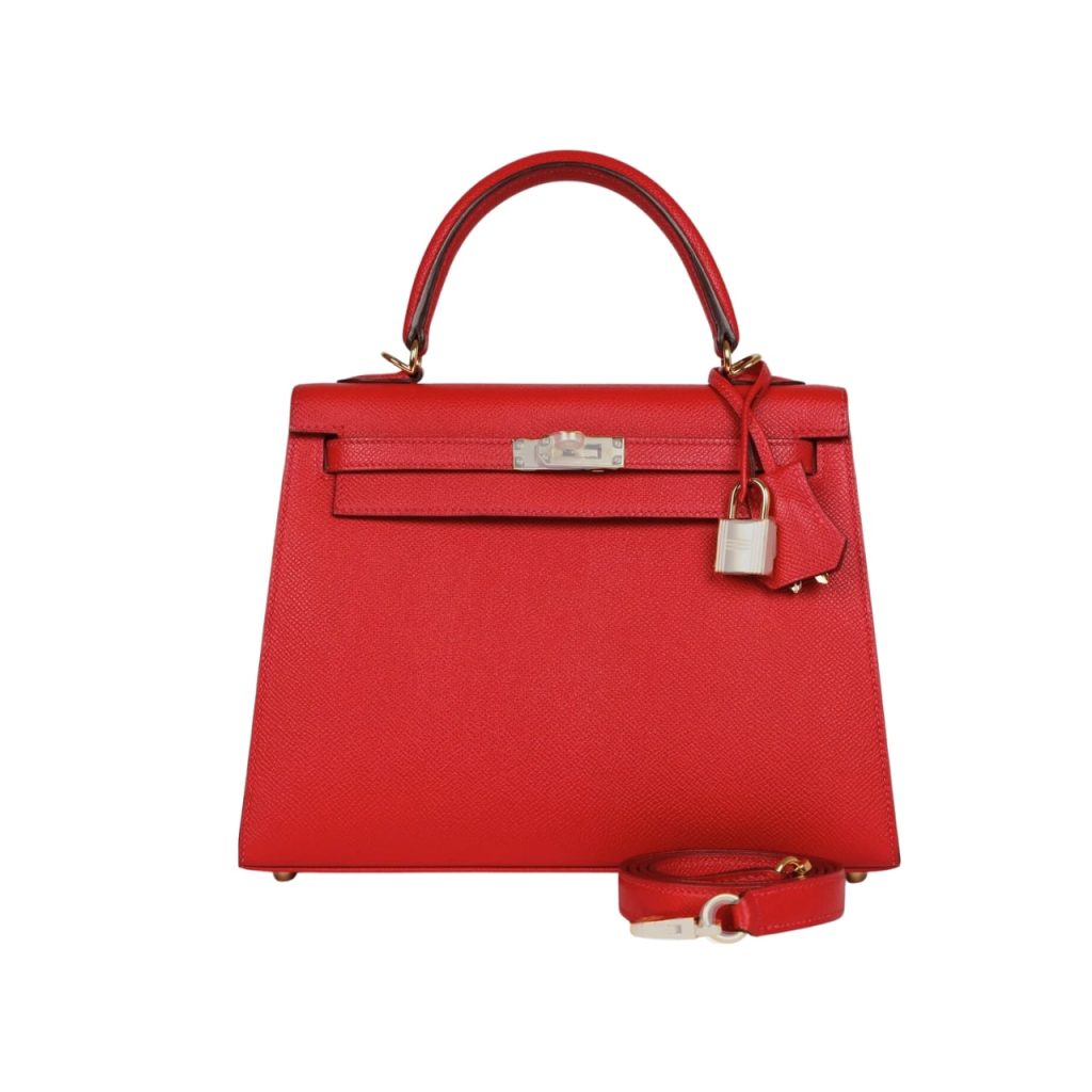 Hermès Kelly Sellier 25 Casaque Epsom Rouge With Silver Hardware In 25Cm - Image 2