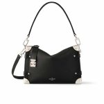 Louis Vuitton Side Trunk MM Grained Calf Leather Black 23Cm M25160