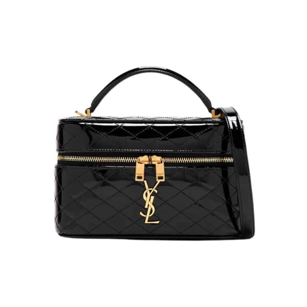 Saint Laurent Gany Vanity Bag In Patent Leather Black 19Cm - Image 2