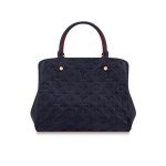 Louis Vuitton Montaigne MM Monogram Empreinte Leather Navy Blue 33Cm M42746