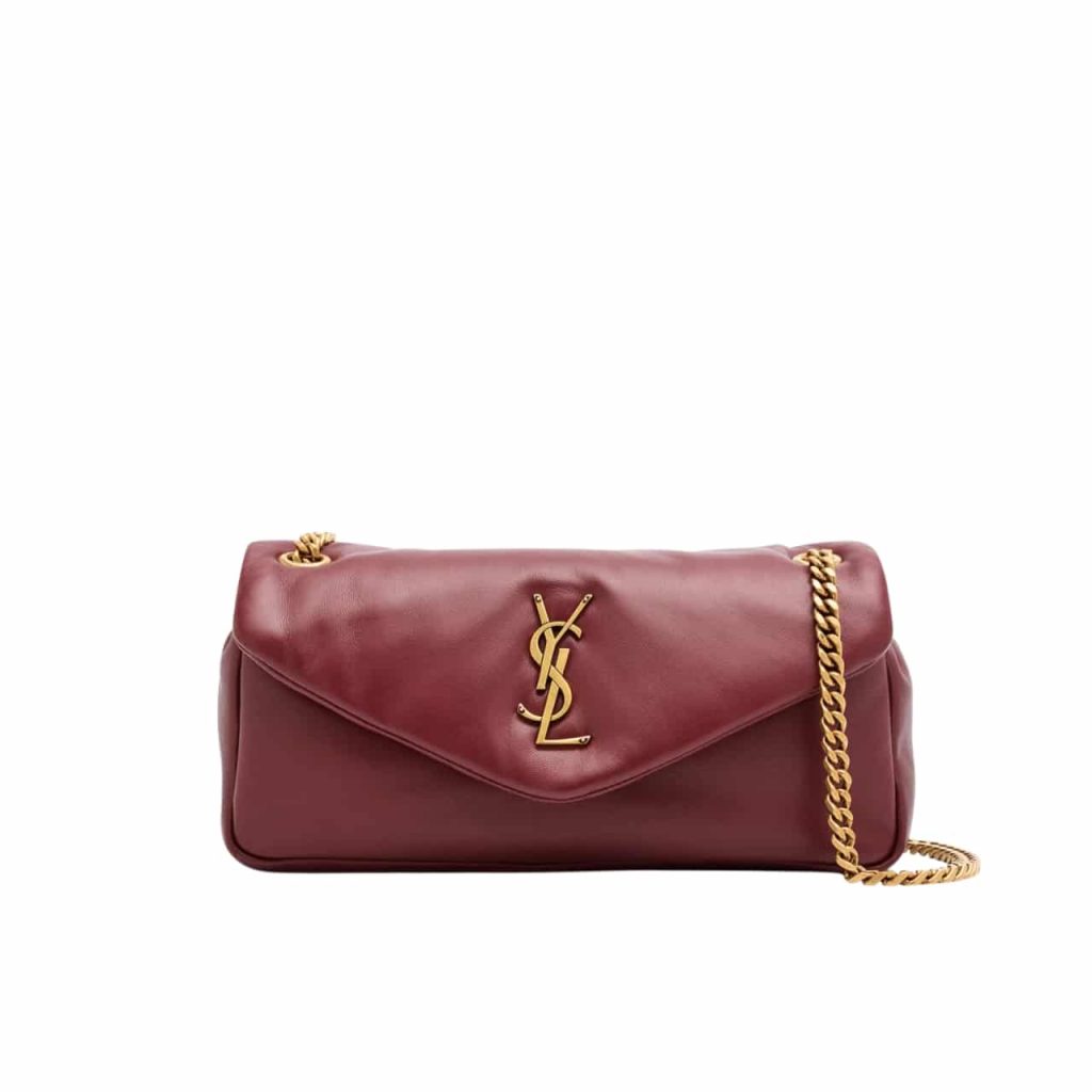 Saint Laurent Calypso Small In Plunged Rouge Merlot 27Cm 734153Aacqo6268 - Image 2