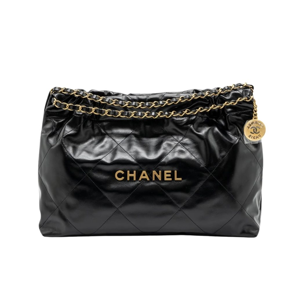 Chanel 22 East West Bag Leather Black 39Cm - Image 2