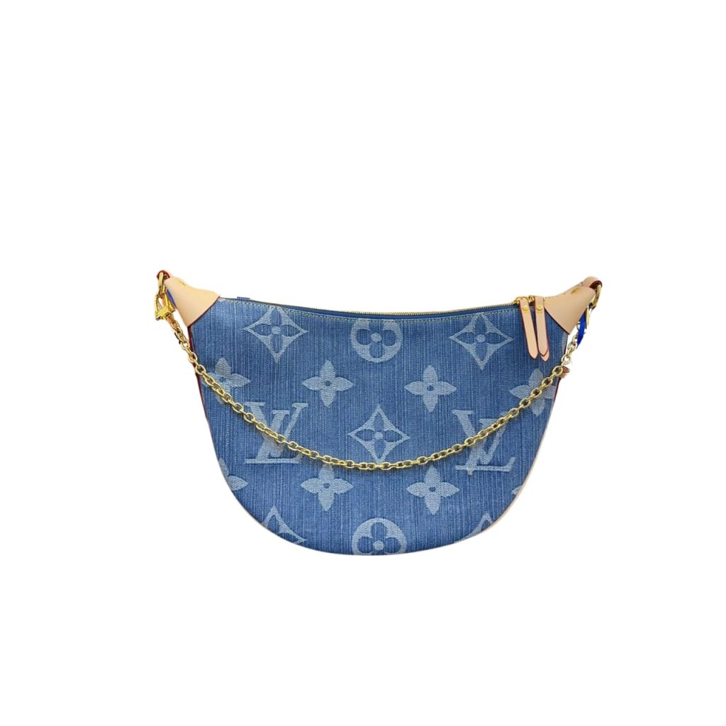 Louis Vuitton Loop Hobo Monogram Denim Bag Blue 35Cm - Image 2