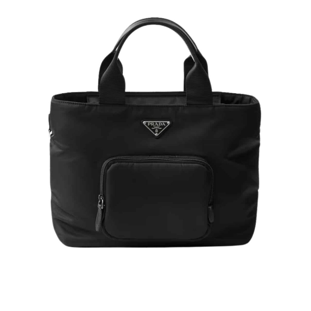 Prada Re Nylon Tote Bag Black 32cm 1bg354 Rv44 F0002 V B1m - Image 2