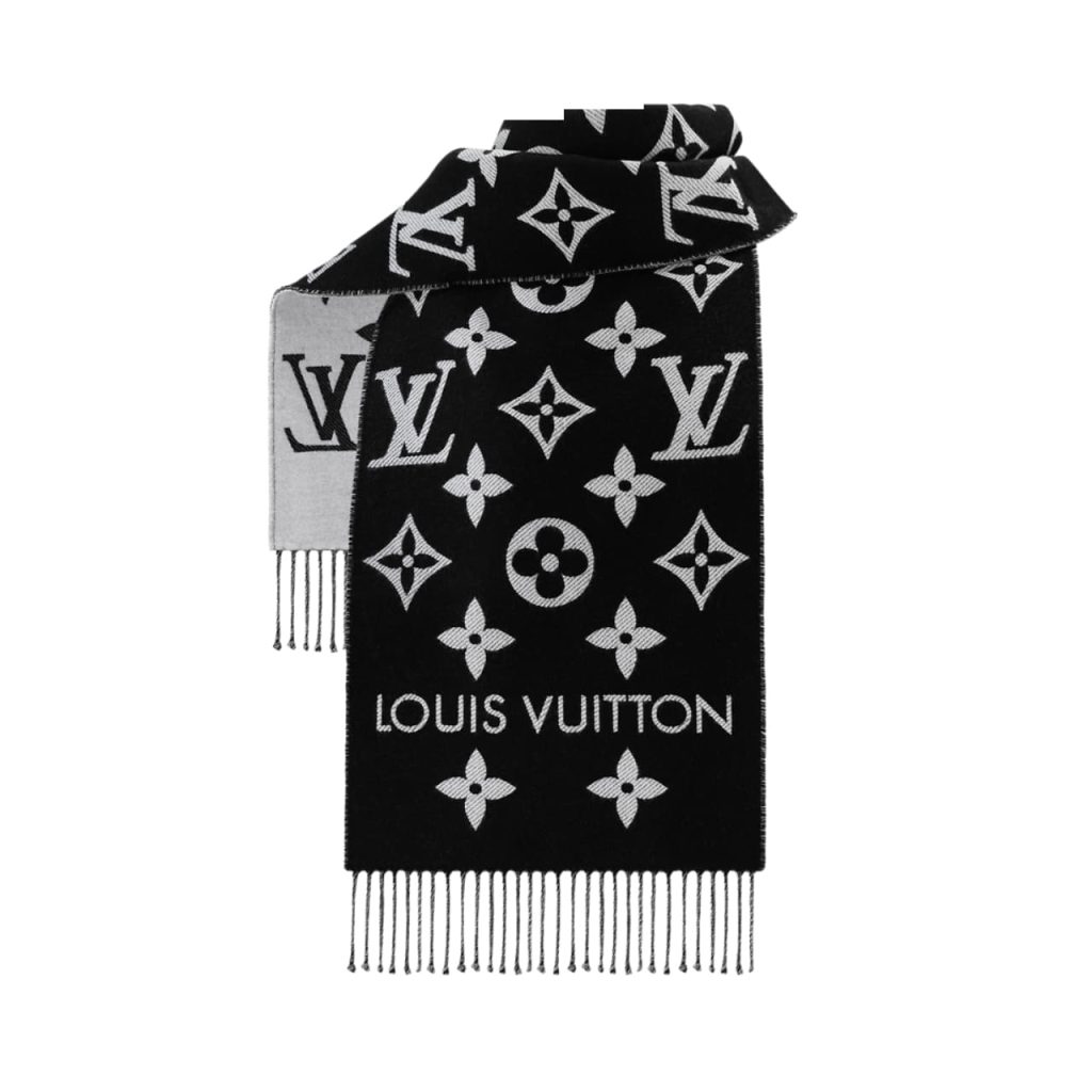 Louis Vuitton Lv Monogram Essential Scarf Encre Black M77853 - Image 2