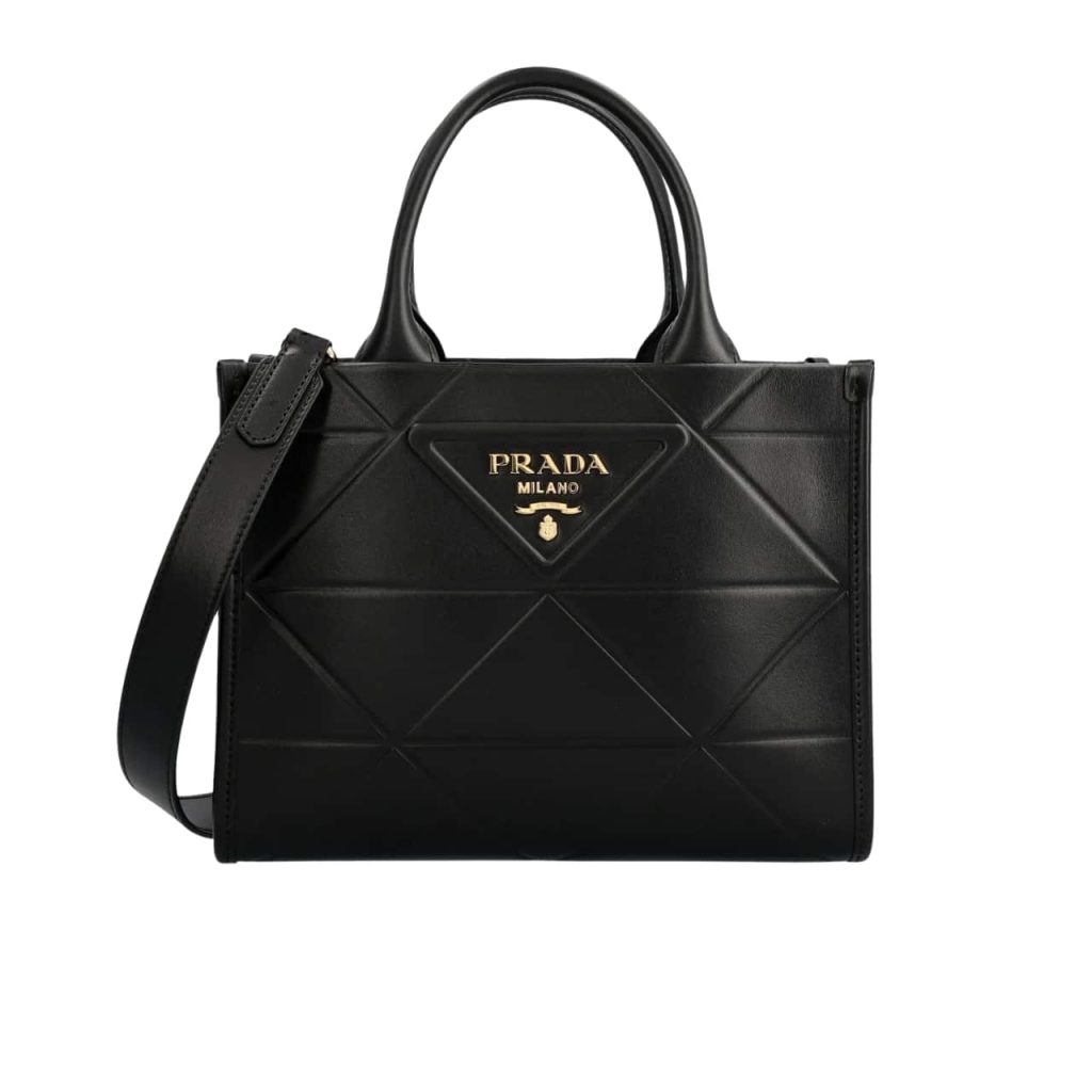 Prada Small Symbole Bag With Topstitching Black 28cm 1ba379 Ask F0002 V Oco - Image 2