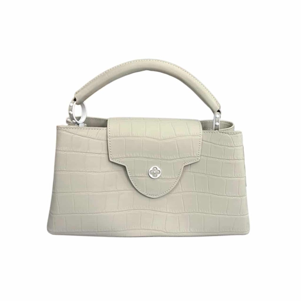 Louis Vuitton Capucines MM East West Alligator In Grey 33cm - Image 2