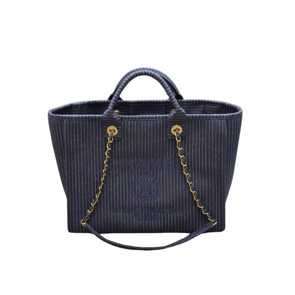 Chanel Shopping Bag Dark Blue 33Cm As3351 B17399 Nzb99 - Image 2