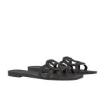 Gucci Women'S Interlocking G Slide Sandal Black ‎780307 J8700 1000