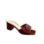 Valentino Vlogo Signature Slide Sandal Burgundy - Image 8