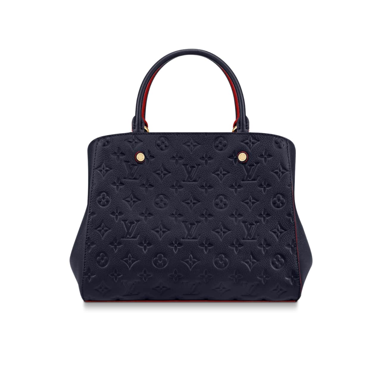 TBNB-1.jpg Louis Vuitton Montaigne MM Monogram Empreinte Leather Navy Blue 33Cm M42746 - Image 1