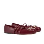 Gucci Women's Horsebit Ballet Flat Sacchetto Red 821219 Aaea4 6207 - Image 9