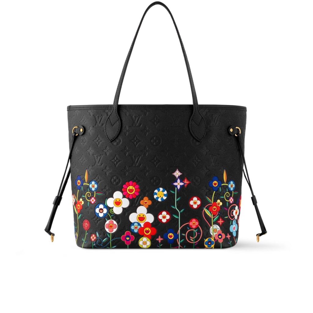 Louis Vuitton X Takashi Murakami Superflat Neverfull MM Black 31cm M13675 - Image 2