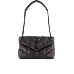 Saint Laurent Puffer Small Chain Bag In Quilted Black Noir 5774761El081000