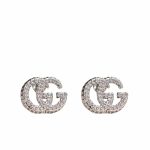 Gucci Gg Marmont Crystal Stud Earrings 814432 J3f42 8162