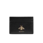 Gucci Animalier Leather Card Case Black 10cm 523685 Dj20t 1000