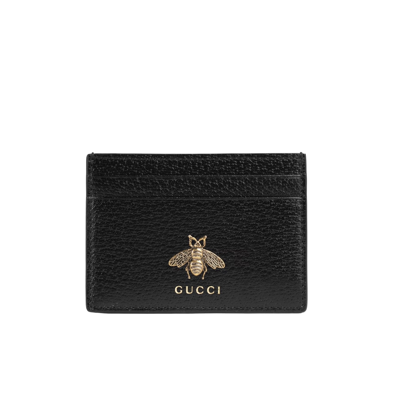 TBNB-14-2.jpg Gucci Animalier Leather Card Case Black 10cm 523685 Dj20t 1000 - Image 1