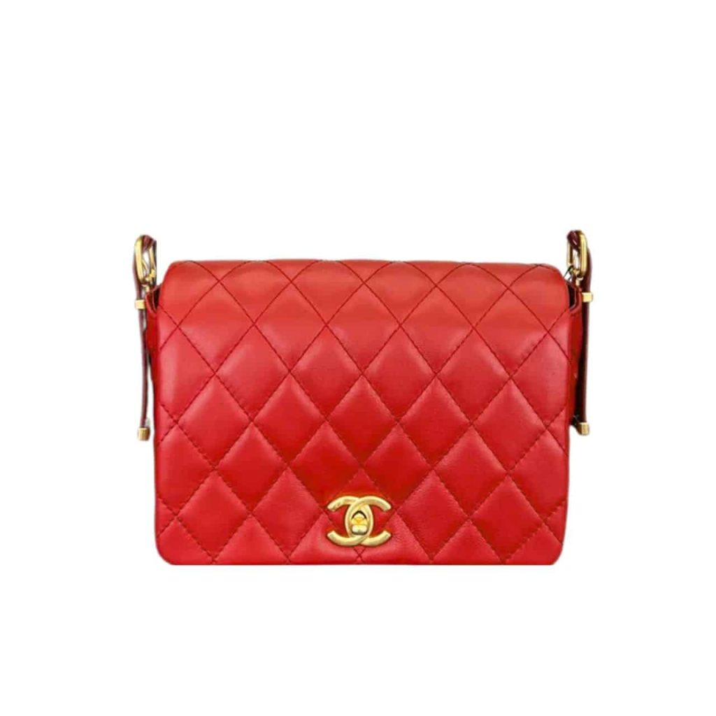 Chanel 23b Small Flap Bag Red 22cm - Image 2
