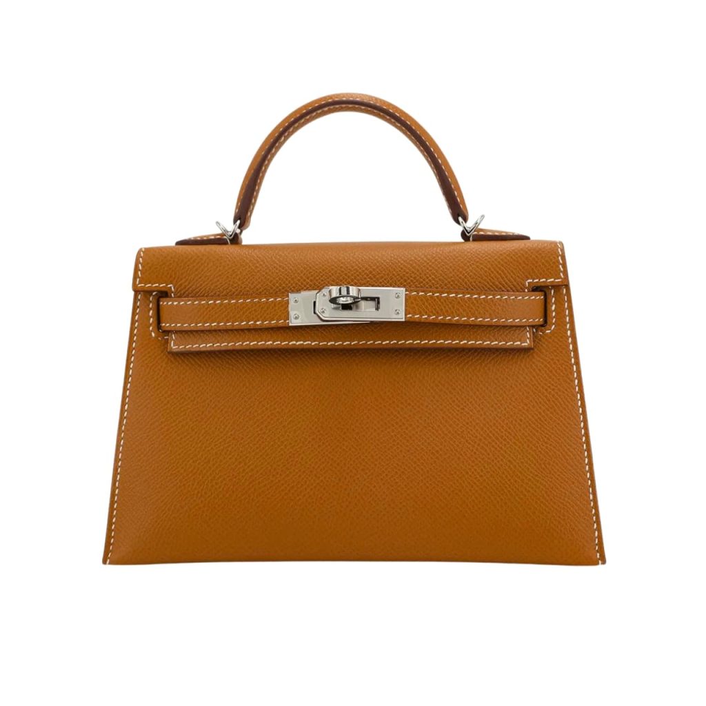 Hermès Mini Kelly Epsom Silver Buckle Brown 20Cm - Image 2
