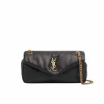 Saint Laurent Calypso Small In Plunged Black 27Cm 734153Aacqo1000