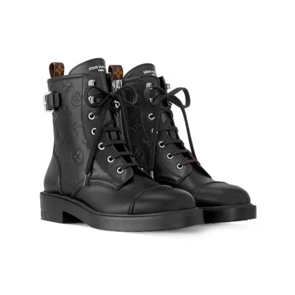 Louis Vuitton Citizen Flat Ranger Boot Monogram Black 1Aday2 - Image 2