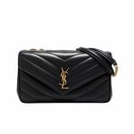Saint Laurent Loulou Medium Chain Bag Black 29cm 801439aaeax1000