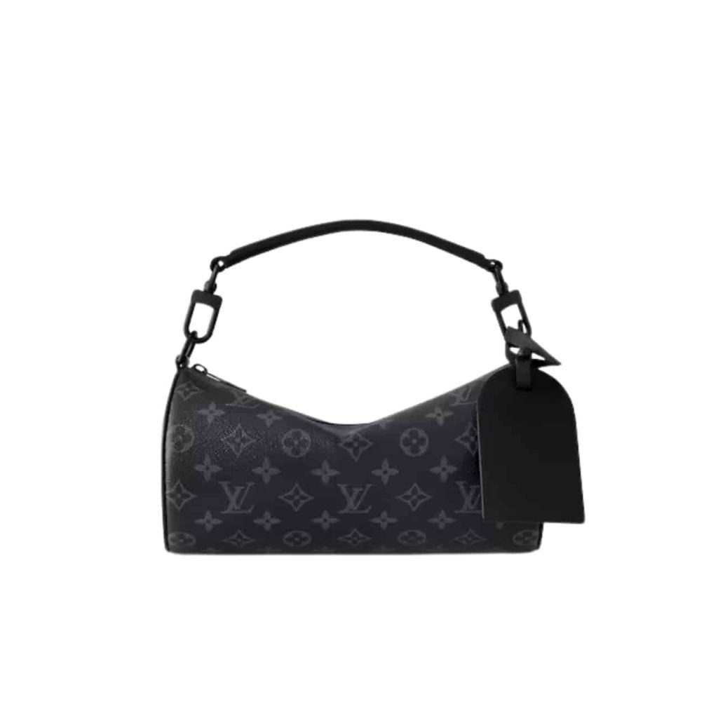 Louis Vuitton Soft Polochon Monogram Macassar Canvas Black 34Cm M46796 - Image 2