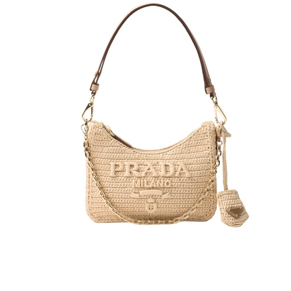 Prada Re Edition Crochet Bag Natural 22Cm 1Bc204 2M2T F0018 V Juo - Image 2