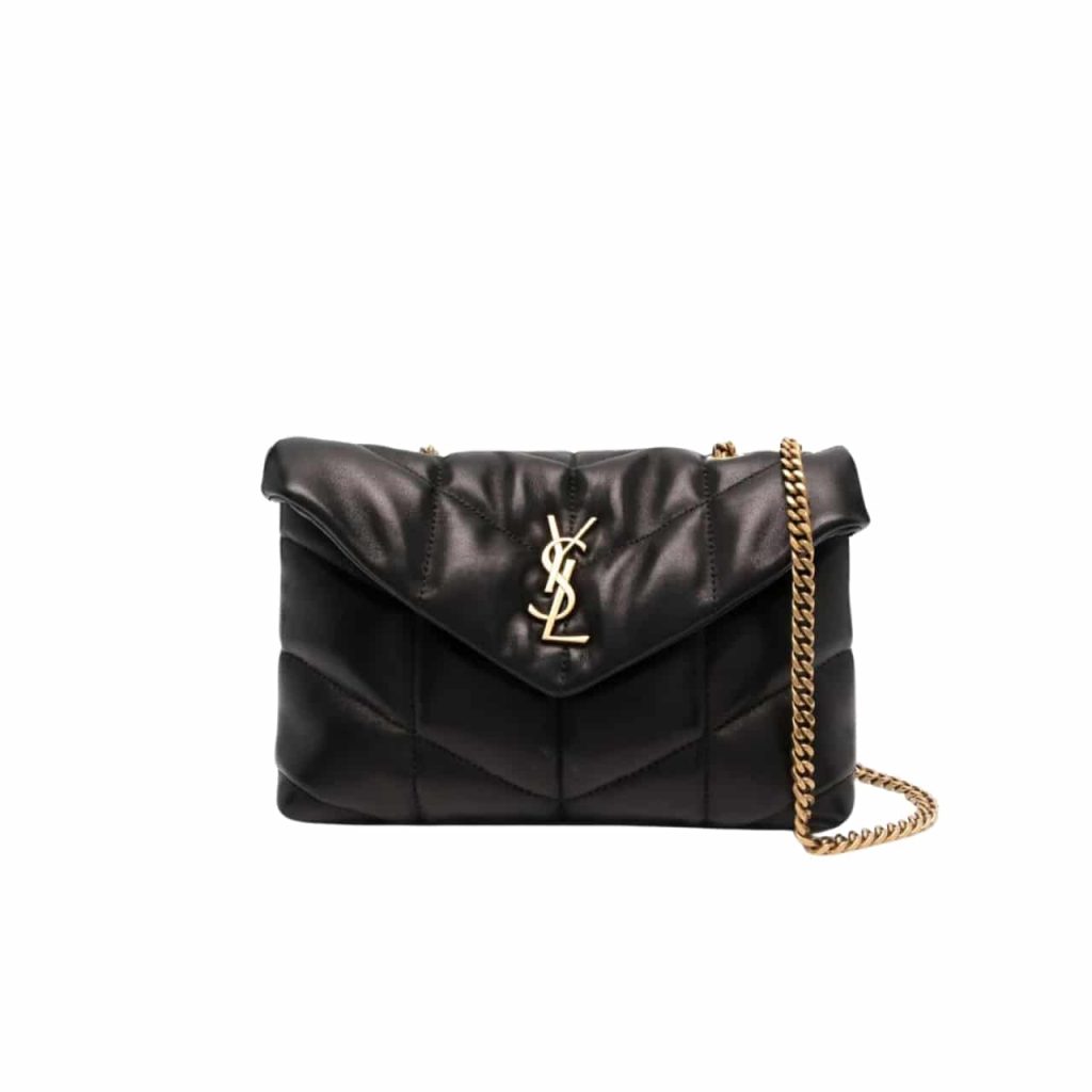 Saint Laurent Loulou Puffer Small Shoulder Bag In Black 28Cm - Image 2