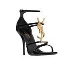 Saint Laurent Cassandra Sandals In Black 6301091tvkk1000
