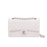 Chanel Classic Double Flap Bag White 25cm