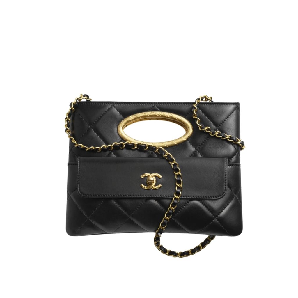 Chanel Clutch And Gold Plated Metal In Black 25Cm As5038 B17663 94305 - Image 2