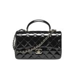 Chanel Mini Classic Handbag With Top Handle Black 20cm As2431 B18237 94305