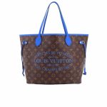 Louis Vuitton Neverfull MM Bag Ikat Flower Monogram Granblue Blue 33cm M40938
