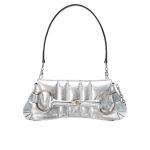 Gucci Horsebit Chain Small Shoulder Bag Silver 27Cm
